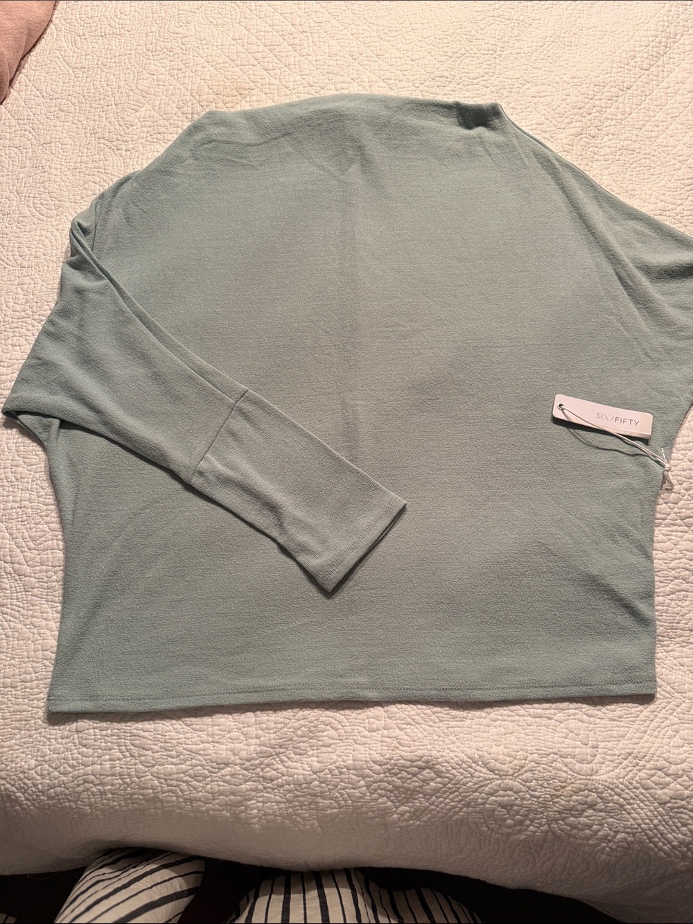 SIX FIFTY Light Sage Knit Top